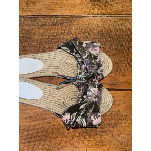 Womens Rebecca‎ Minkoff Giana Espadrille Bow Sandals Purple Slides Size 9M - Picture 9 of 13